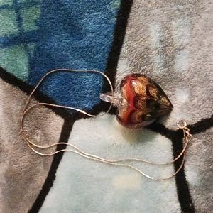 Blown Glass Heart necklace